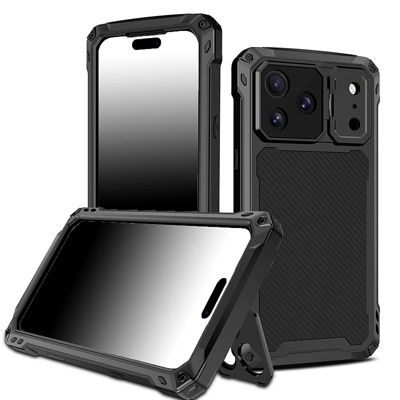 

Металлический магнитный держатель для объектива Magsafe с беспроводной зарядкой, бронированный чехол для телефона для iPhone 17 Pro Max Air с закаленной пленкой, чехол-бампер