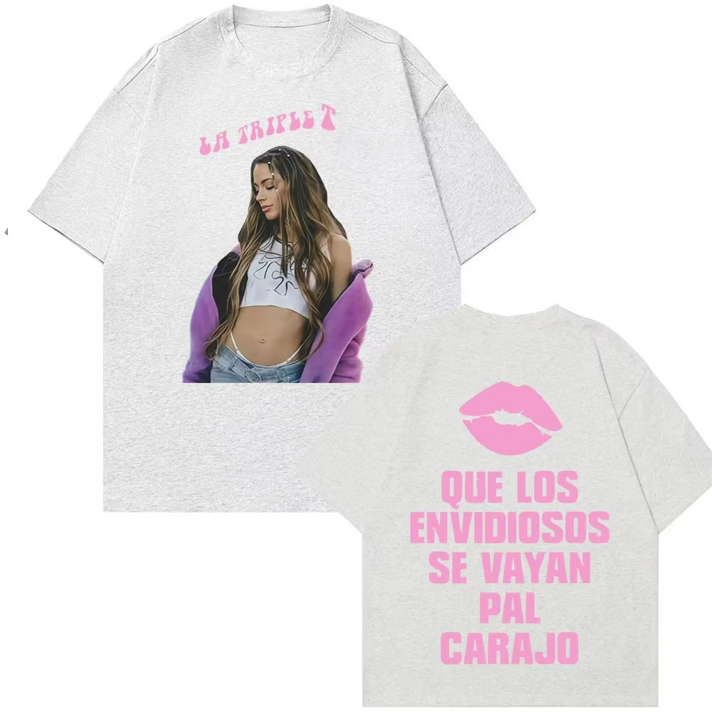 Singer Tini Stoessel Double-sided Printed T-shirt 2026 Men Women Harajuku Fashion Aesthetic Casual Cotton T-shirt Street Wear