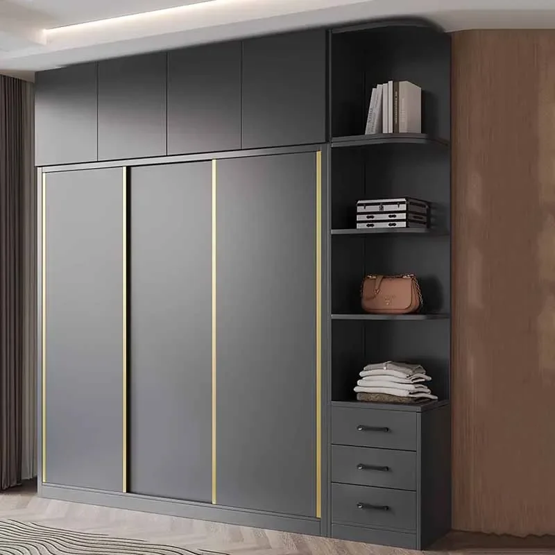 Clothes Girls Wardrobe Storage Gold Black Cube Display Wardrobe European Multifunction Vitrinas Cristal Expositoras Furniture