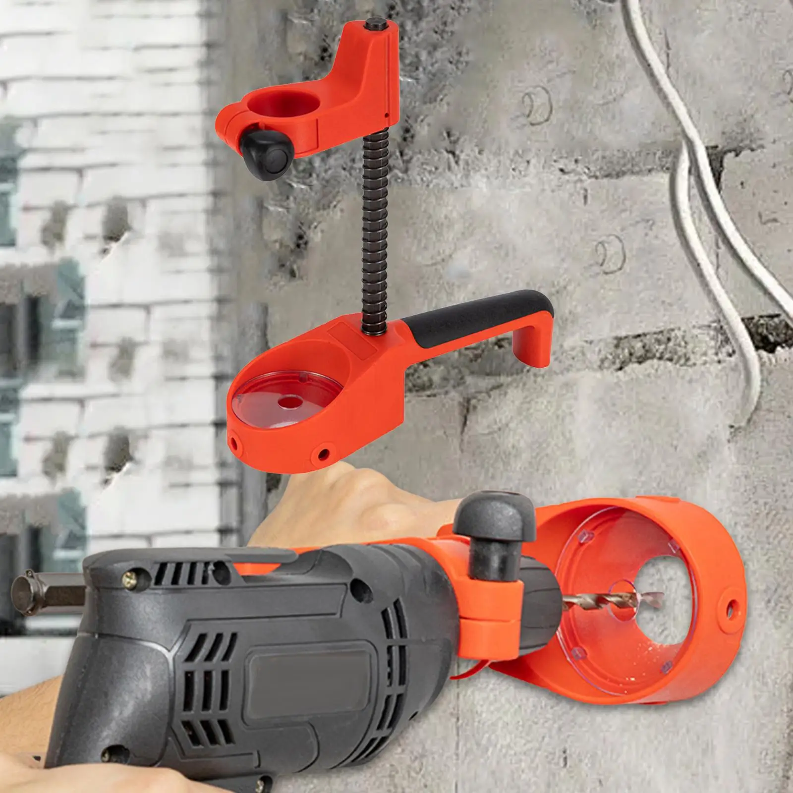 

Drill Press Stand Drill Holder Desktop Portable Telescopic Spring Red Workbench Repair Tool