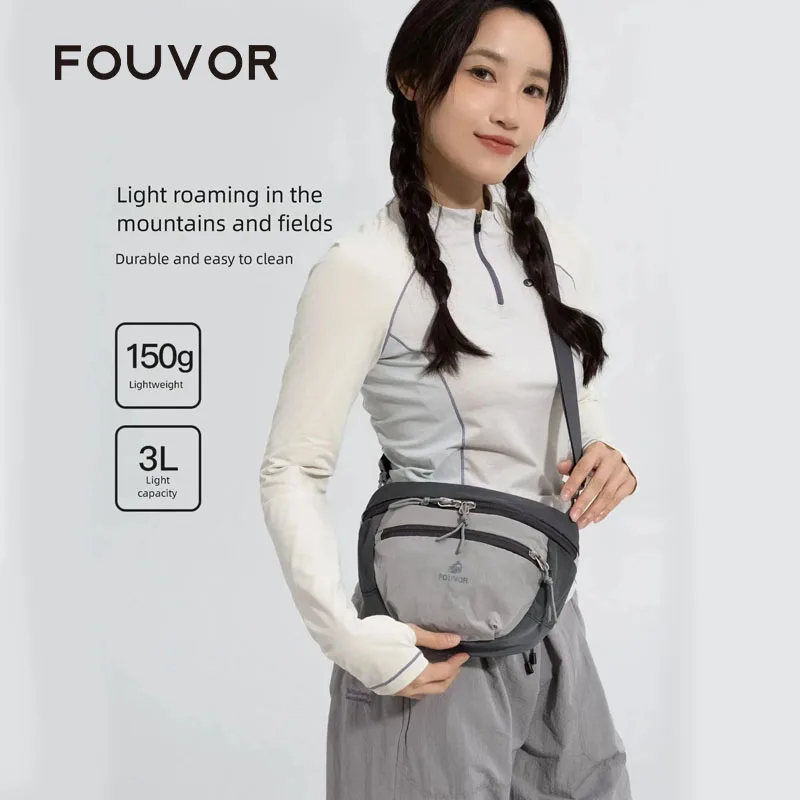 FOUVOR Women Color Block Crossbody Bag Outdoor Ultra-Light Portable Oxford Canvas Mini Travel Bag Fashion Shoulder Bags 3068-12