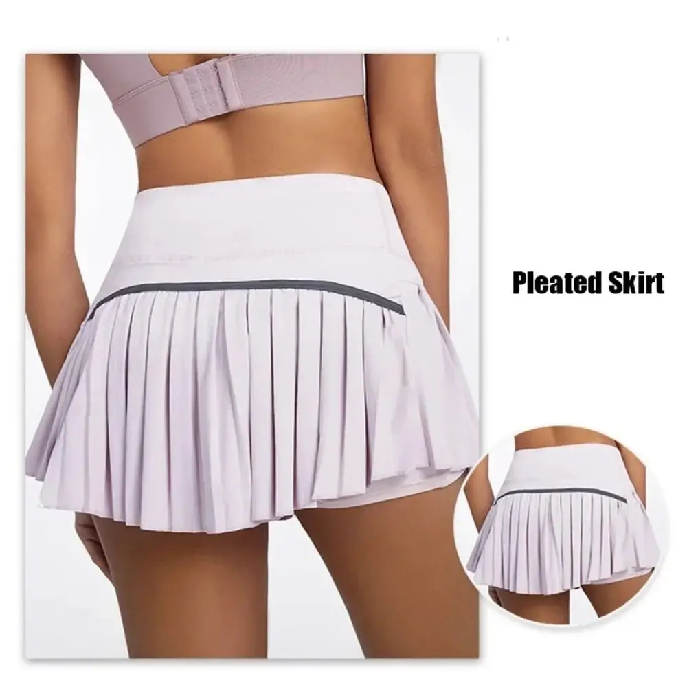 

High Waist Summer Sport Skirt Double Layer Anti-flash Women Golf Athletic Skirts Comfortable Quick Dry