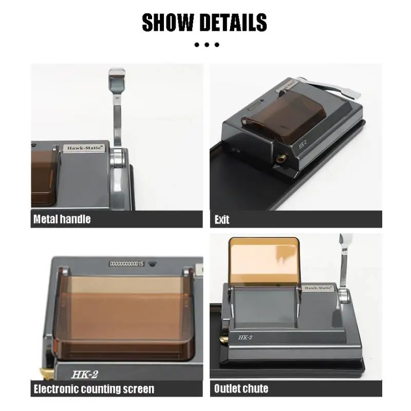 HK-2 Automatic Cigarette Rolling Machine 5.5/6.5/8mm Electric Tobacco Roller Injector Maker with Cigarette Tray Smoke Accessorie