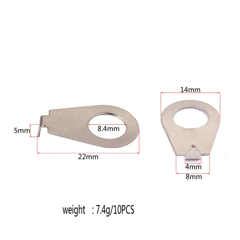 10 قطعة الغيتار الجهد غسالة استبدال الصلب مقبض مؤشرات ل-نمط المقابض الكروم دائم الصلب مقبض الغيتار