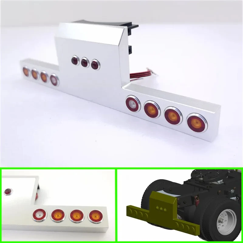 LED 1pcs Metal Angel Eye Tail Light for 1/14 Tamiya RC Truck Trailer Tipper New King 56344 56301 Car Diy Oarts