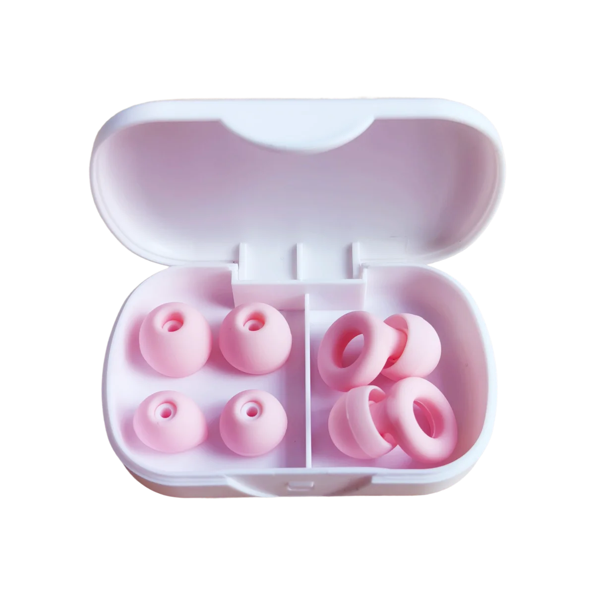 Reusable Silicone Noise-Isolating Earplugs with 3 Sizes of Interchangeable Tips, Washable Sleep Noise-Canceling Earplugs for Com