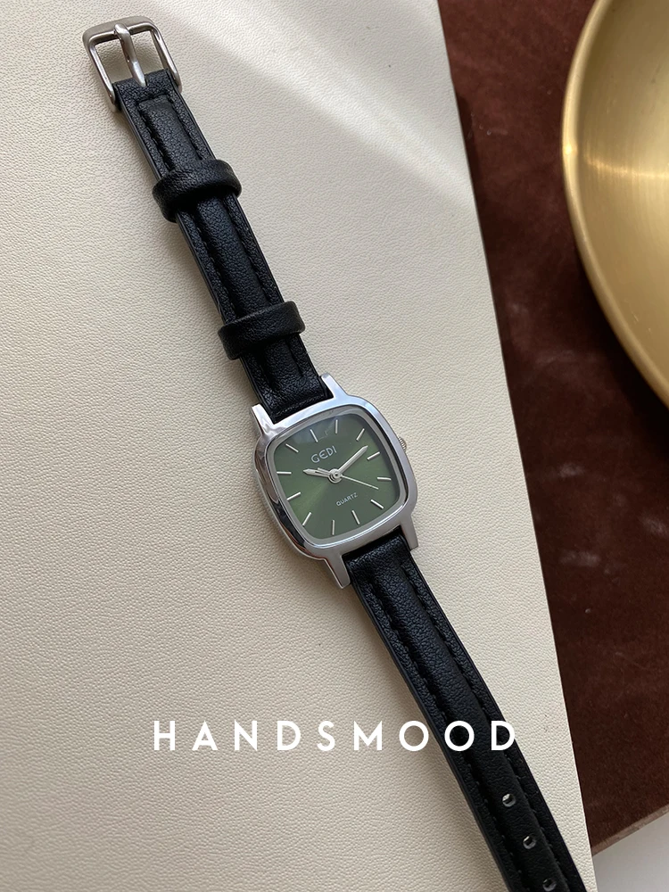 Elegant ladies watch retro simple luxury square leather strap quartz watch student trendy watch female gift for ladies jewelry