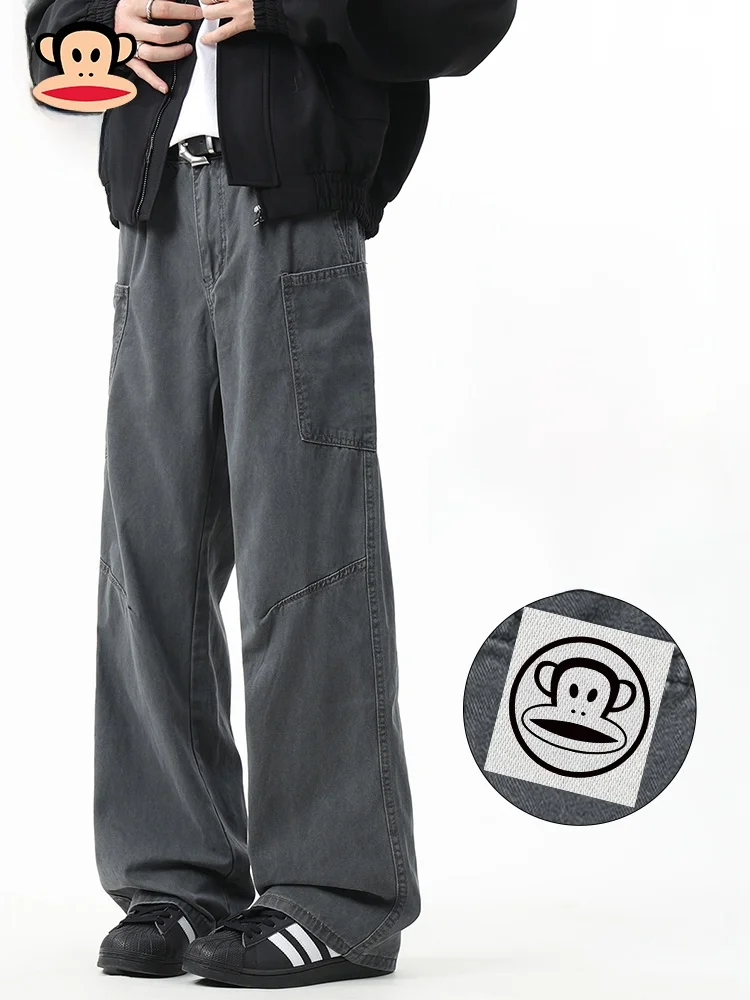 

PaulFrank Waed Workwear Pants Men Casual Brand Haome Cleanfit Knife Leisure Long Trousers Spring Trendy Big Mouth Monkey