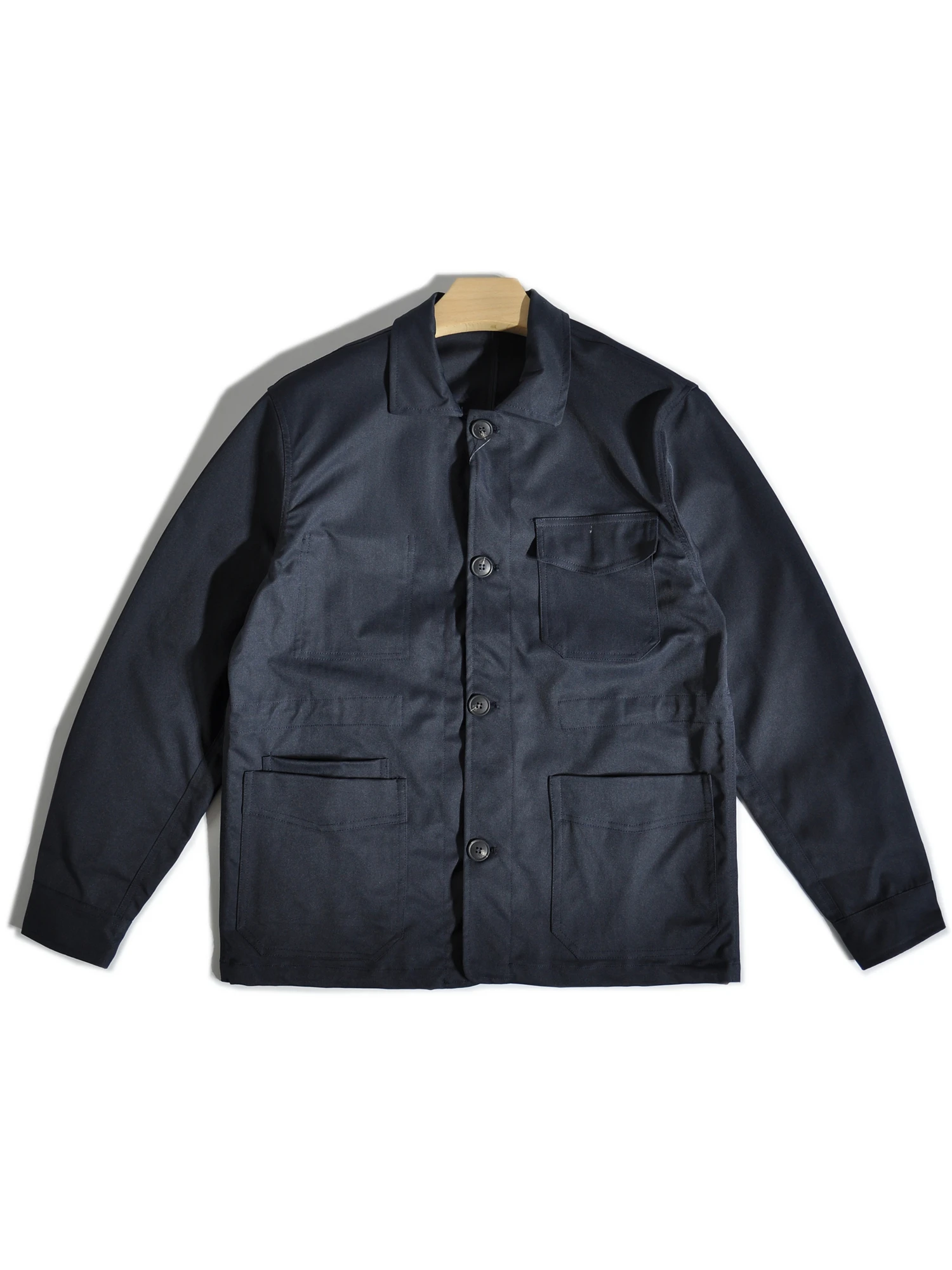 

Retro Japanese Sle Casual Jaet Men's Spring Autumn Loose Fit Multi ket Workwear Turn-down Collar Outerwear Coat
