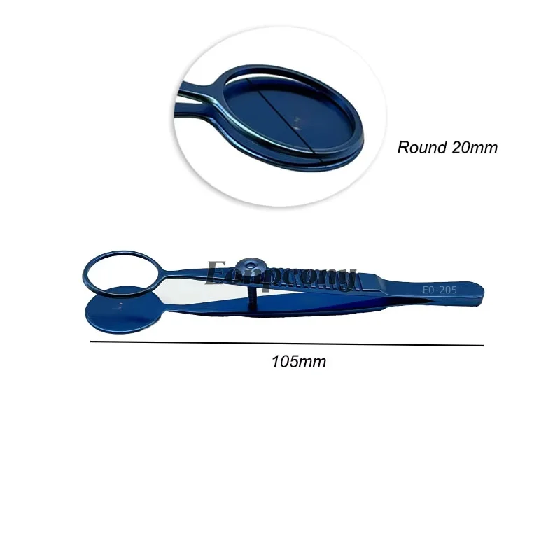 Ovale ronde punt Chalazion-tang van titaniumlegering Oogheelkundig chirurgisch instrument