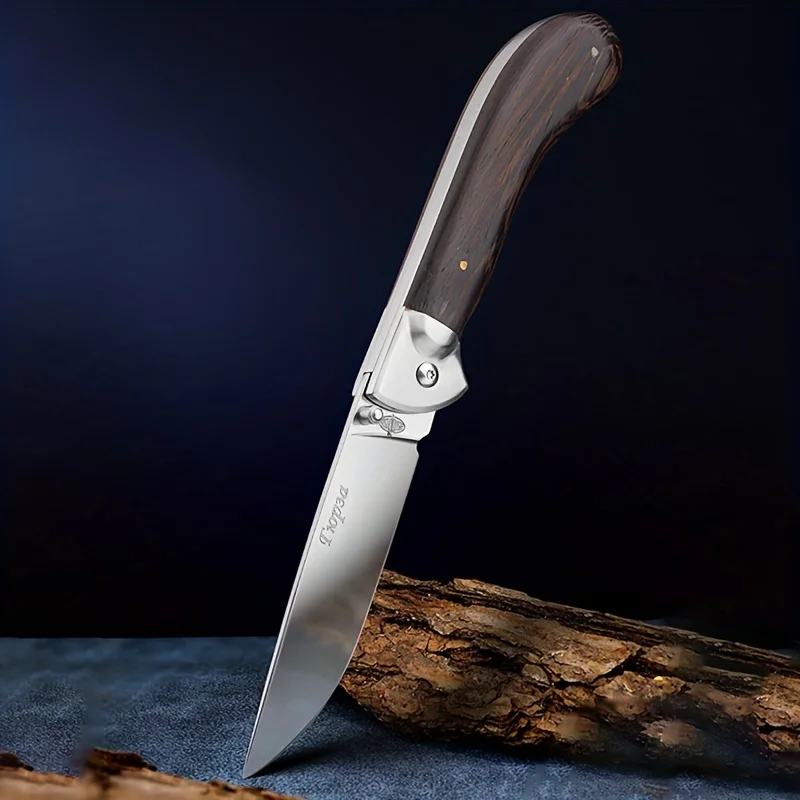 1PC Russia Style Outdoor Mountaineering Camping High Hardness Stainless Steel Folding Knife Multi-functional EDC Portable Knife