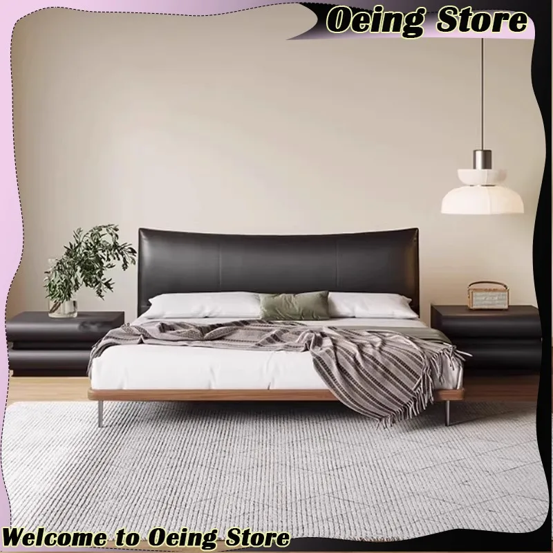 Nordic Minimalist Bed Unique Fancy Lounge Double Bed Headboards Kids Cama De Lujo Para Dormitorio Bedroom Furniture Accessories