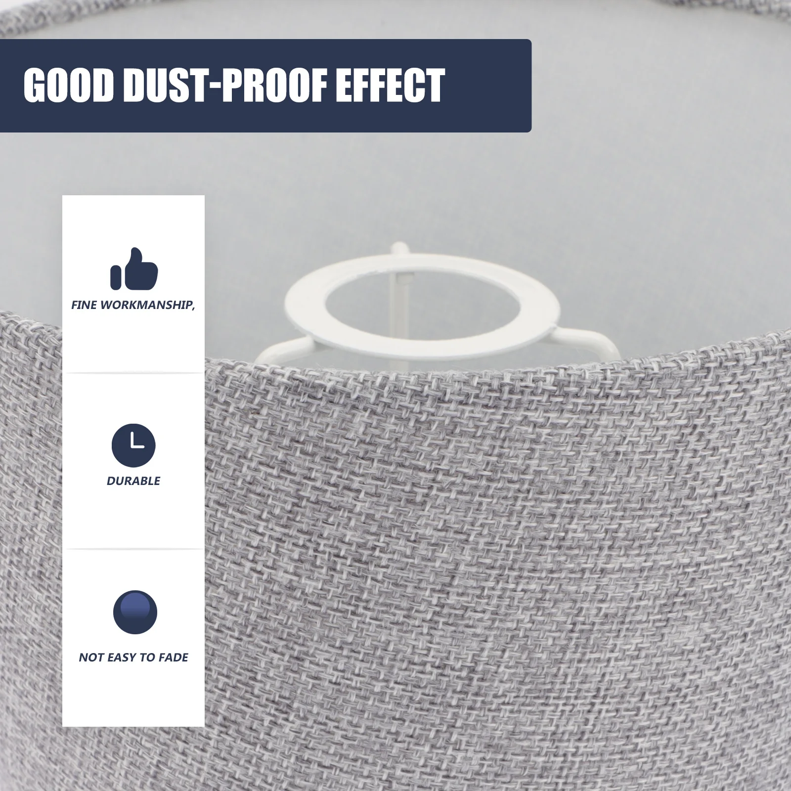 

Barrel Shade Drum Cloth Lampshade E14 Base For Table Desk Bedside Decor Light Cover Sturdy Lighting