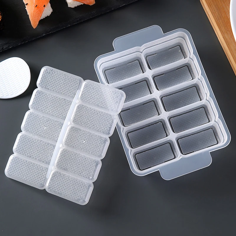 10grids Rice Ball Set Mini Square Sushi Roll Mold Bento Press Mold Food Diy Tools Restaurant Kitchen Accessories With Rice Spoon