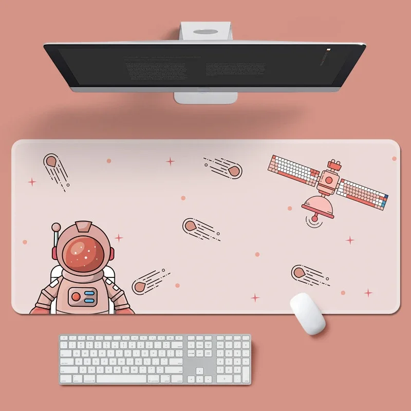 Imagem -05 - Espaço Astronautas Coelho Mouse Almofada Bonito dos Desenhos Animados Computador Teclado Almofada de Borracha Antiderrapante Base de Mesa de Escritório para Mulher