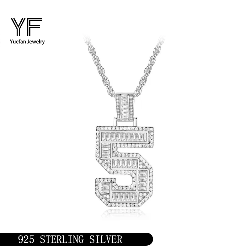 

Figure Pendant 925 Sterling Silver Necklaces For Women Moissanite Pendants 18K Plated Jewelry Hoop Chain Festival Party Gift