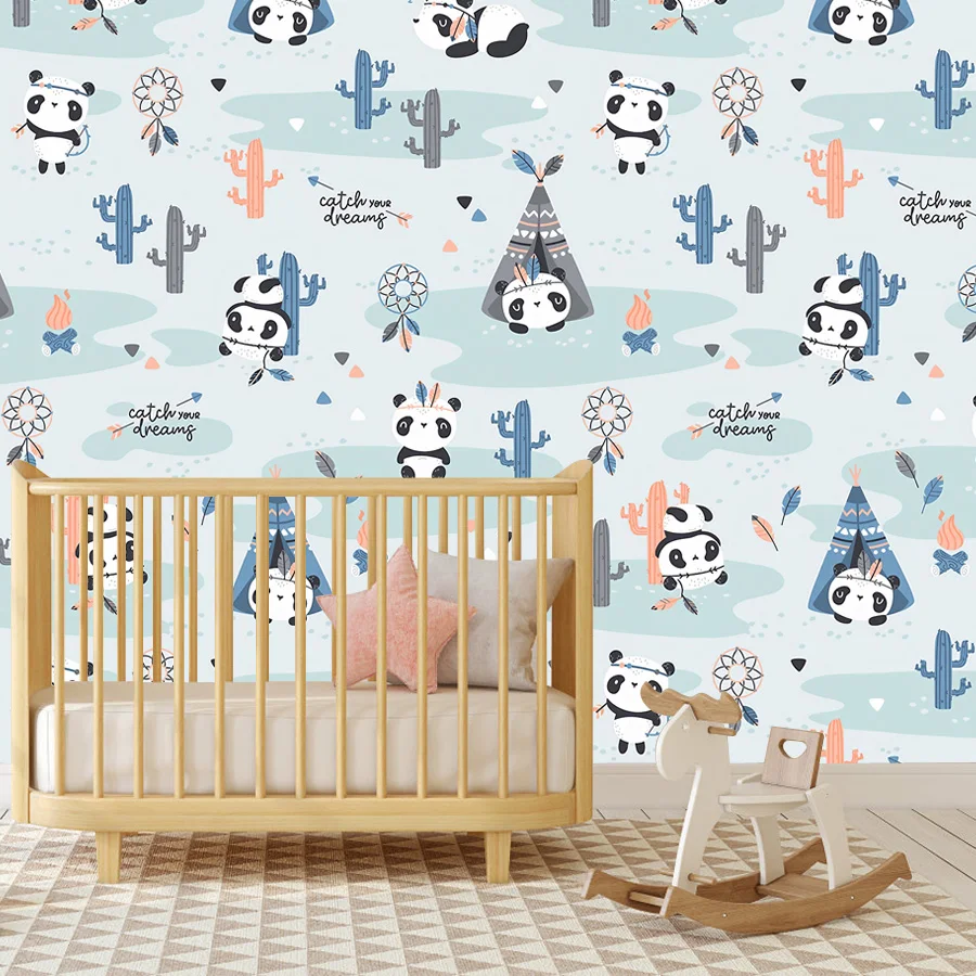 

25+ Modern Easy to Apply,Peel and Stick Optional,Wallpaper for Living Room Contact Panel Cartoon Panda Animal Baby Bedroon Mural