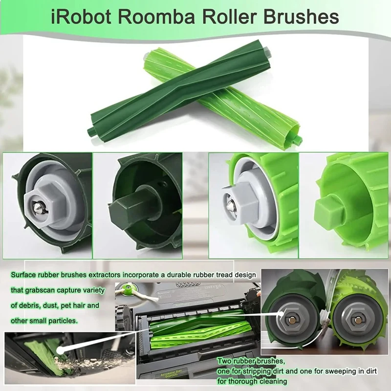 ملحقات المكنسة الكهربائية لـ Irobot Roomba ، الفرشاة الجانبية الرئيسية ، فلاتر Hepa ، I7 I6 I8 I3 Plus E5 E7 ، E و I Series