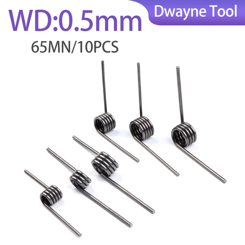 

10PCS 0.5mm Spring Steel Micro Torsion Springs-60°90°120°180° Hairpin Coils for Watch Repair,Electronics&Miniature Model Making