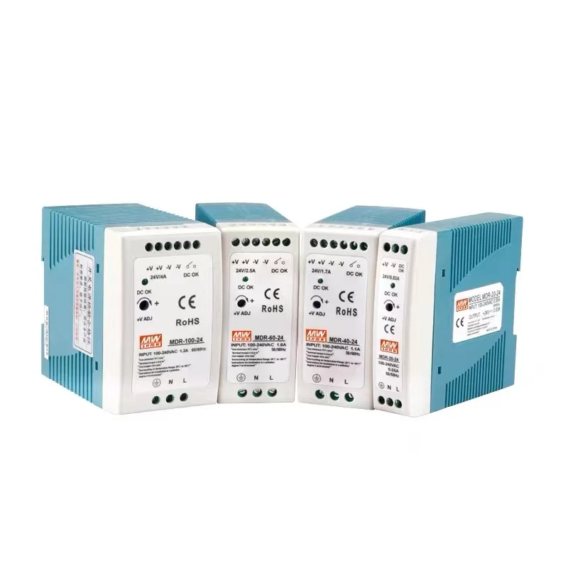 MEAN WELL MDR-10 20 40 60 100 - 12  24  meanwell NDR -75 120 150 EDR-75 120 150 DR-15 W 12  24  V Output Industrial DIN Rail