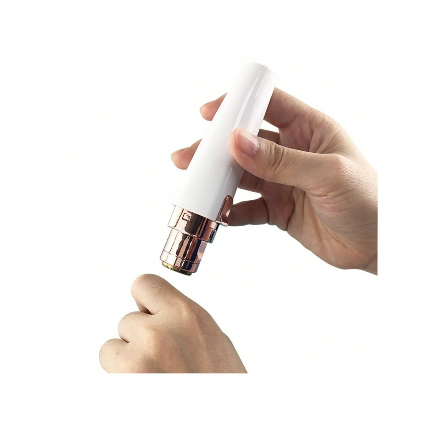 Recortador y afeitadora de cejas recargable por USB para mujer, mini depiladora 2 en 1 para pelo de nariz, cejas, labios y cara