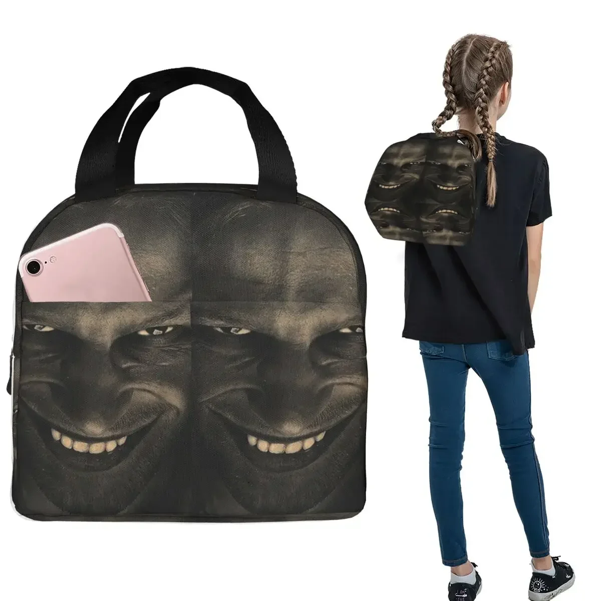 Aphex Twin Electronic Music Artist Producer Insulated Lunch Bag for Women Children Leakproof Food Boxes Thermal Lunch Box Tote