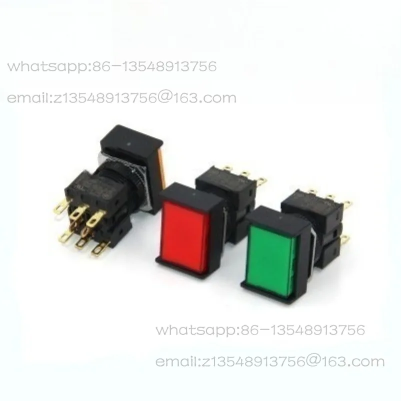 長方形押しボタンスイッチ-a16l-jgm-24d-2-赤、緑、黄-a16-2