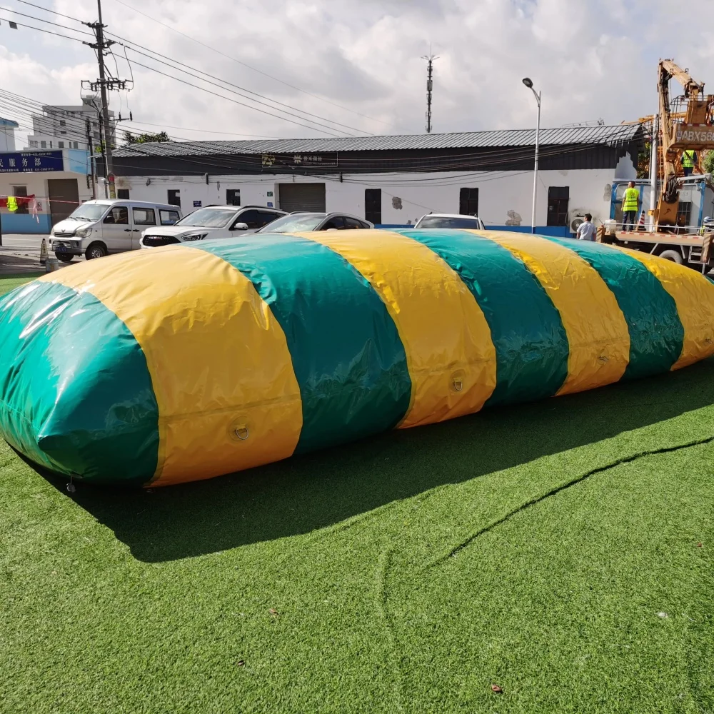 HIBADOU nadmuchiwana poduszka do skakania Blob katapulta 10x3m nadmuchiwana poduszka do skakania trampolina wodna z pompką
