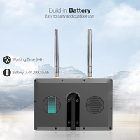 5.8GHz 40CH FPV Monitor LCD 5802D 7inch 800*480 LCD Screen Built-in 7.4V/2000mAh Battery Double module receive For RC FPV Drone