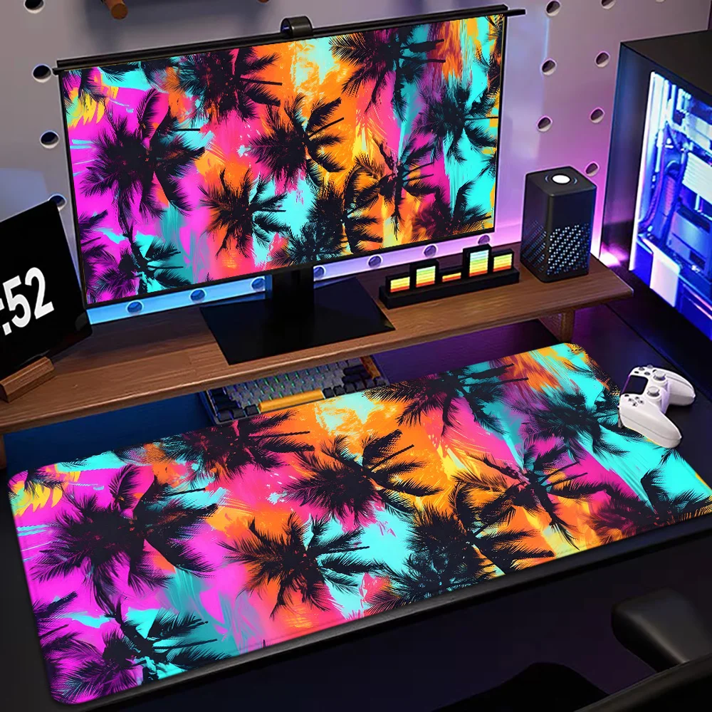 

Коврик для мыши с изображением пальмы и кокосовой пальмы, компьютерный коврик, аксессуары для рабочего стола, коврик для геймеров, игровые коврики, украшение для стола
