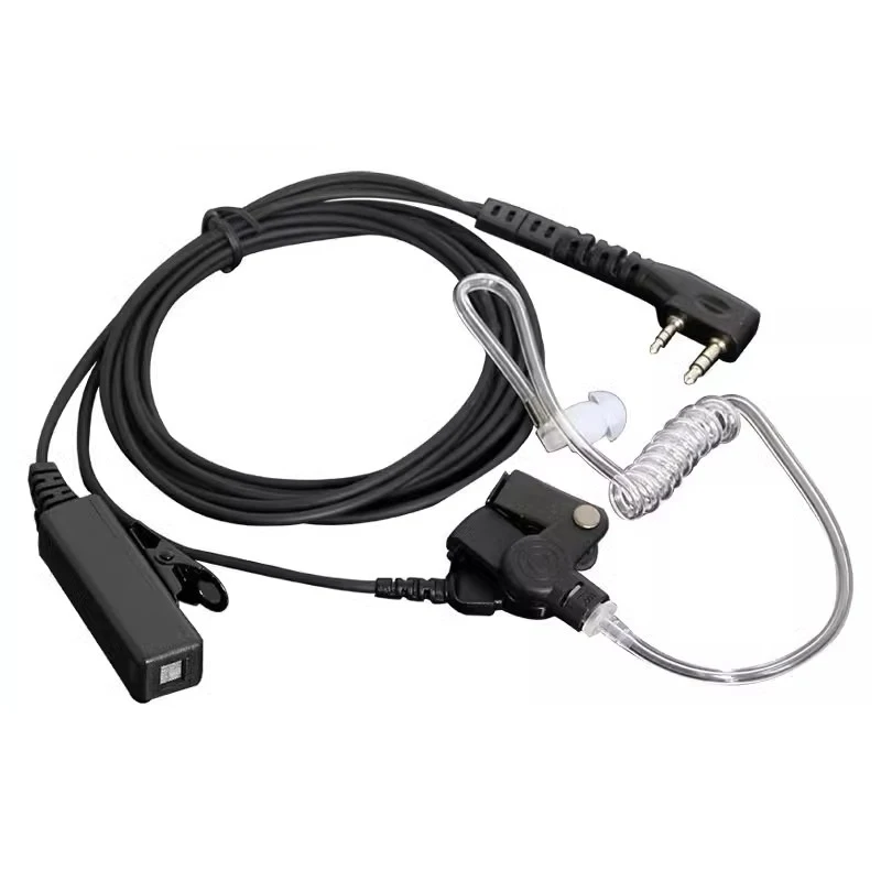 

2-контактная гарнитура с микрофоном PTT, скрытая акустическая трубка, наушник-вкладыш для Kenwood TYT Baofeng UV-5R BF-888S CB, аксессуары для радио