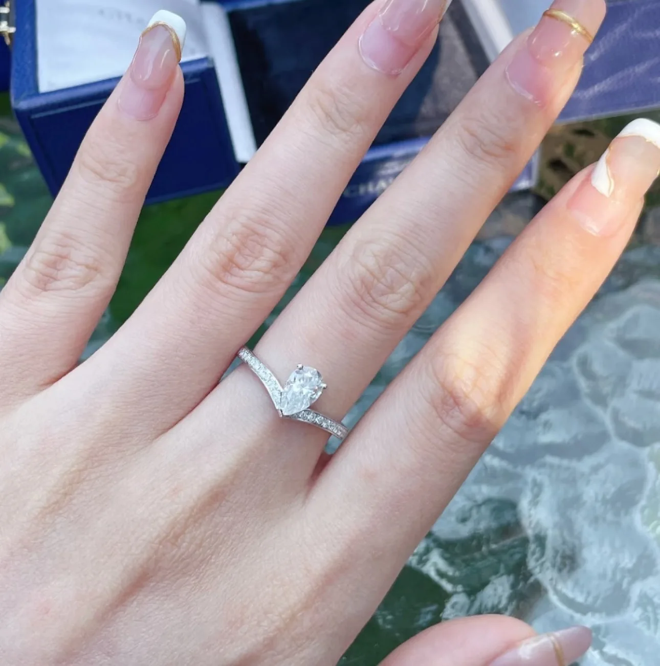 2025 New Trend Boutique Classic Hot Selling European Famous Brand Water Drop Shining Ring Women's Luxury Jewelry Gift