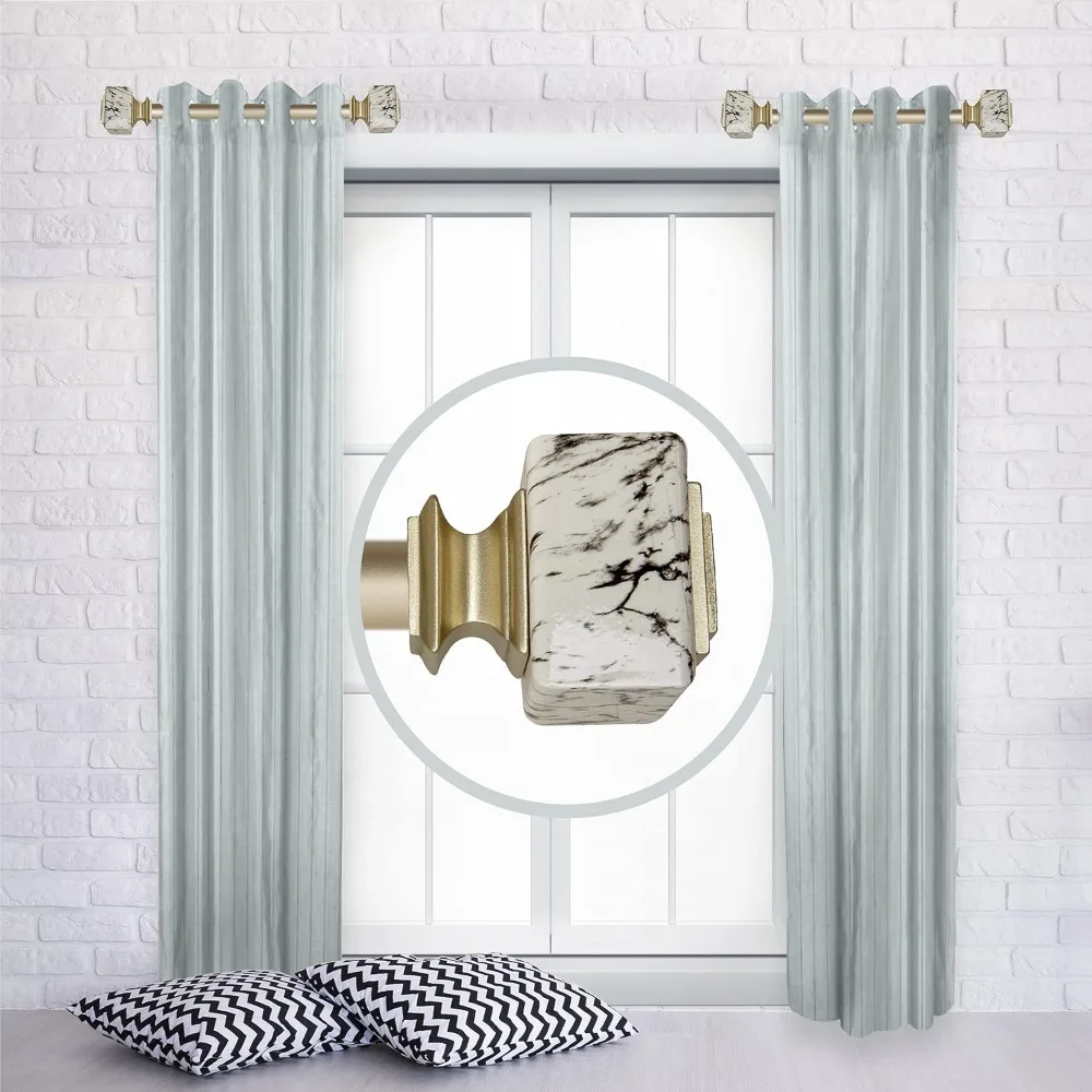 

Rod Décor - Forio 1 Side Curtain Rod 12-20 inch (Set of 2) - Gold