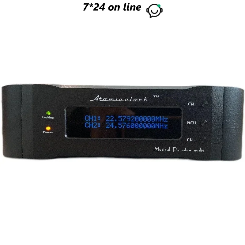 2022 MiniPro Version of Tubidium Atomic Clock Audio Clock OLED Display 5680A Two Groups of Adjustable 10MHz