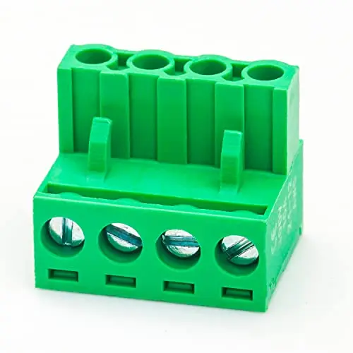

5.08mm Phoenix 4-Pin PCB Screw Terminal Connector Green 15pcs Kit for DIY & PCB Wiring