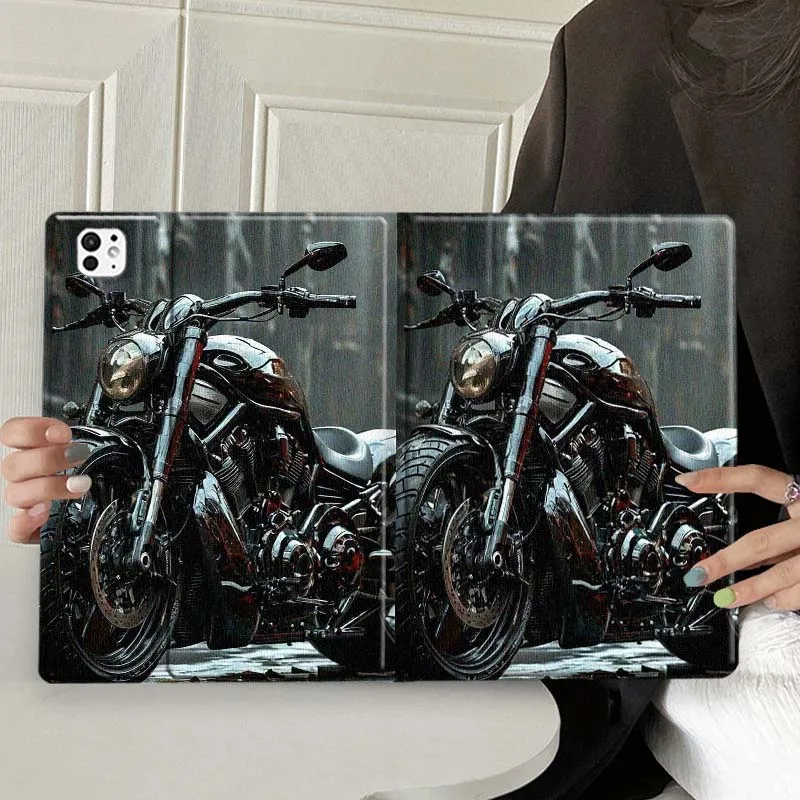 Cool Motorcycle For iPad Pro Air mini 7 6 5 4 3 11th 7th 6th 10.9 10.5 9.7 Inch Fashion Tablet Case Soft