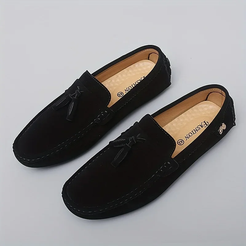 Handmade Leather Men Shoes Casual Slip On Loafers Breathable Leather Shoes Men Flats Hot Sale Moccasins Tooling Shoes Plus Size