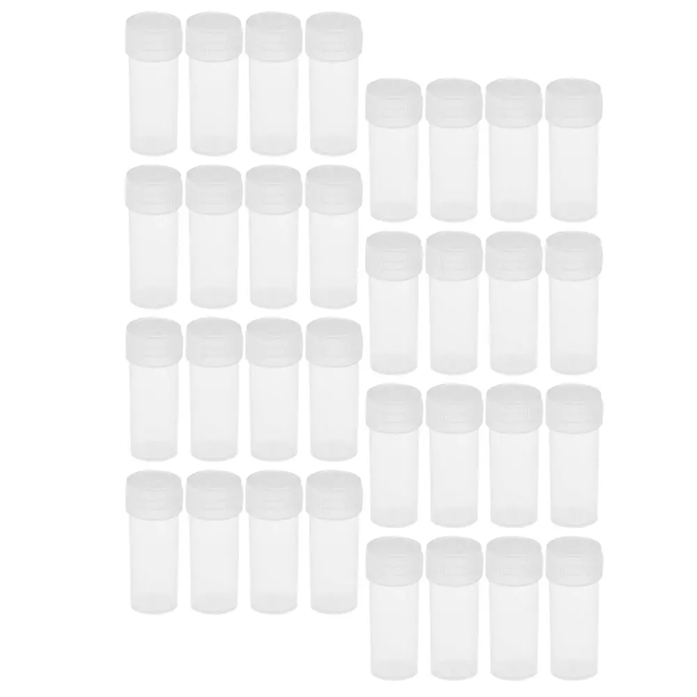 

50 Pcs Powder Container Empty Bottles with Caps Plastic Travel Size Sample Lab Containers Mini Portable