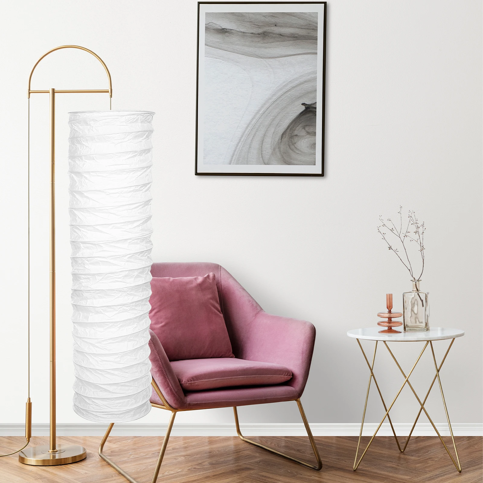 

Скандинавский абажур для торшера, рисовая бумага, домашний декор, гостиная, спальня, кабинет, складная защитная крышка для освещения, замена