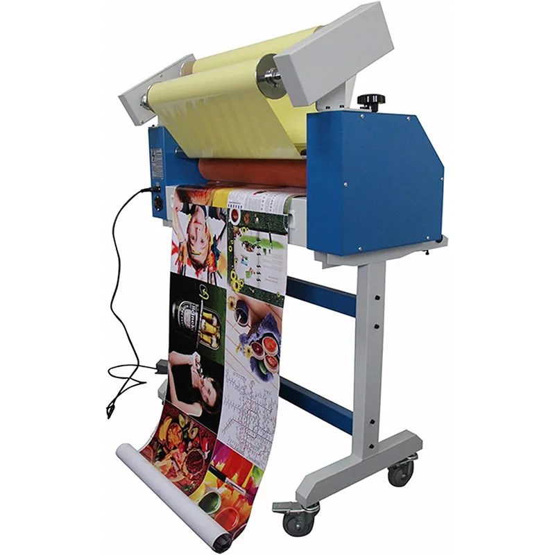 Electric Cold Laminating Machine Manual Semi-auto Vinyl Photo Self-Removing Film Single Sided Cold Roll Laminator Commercial