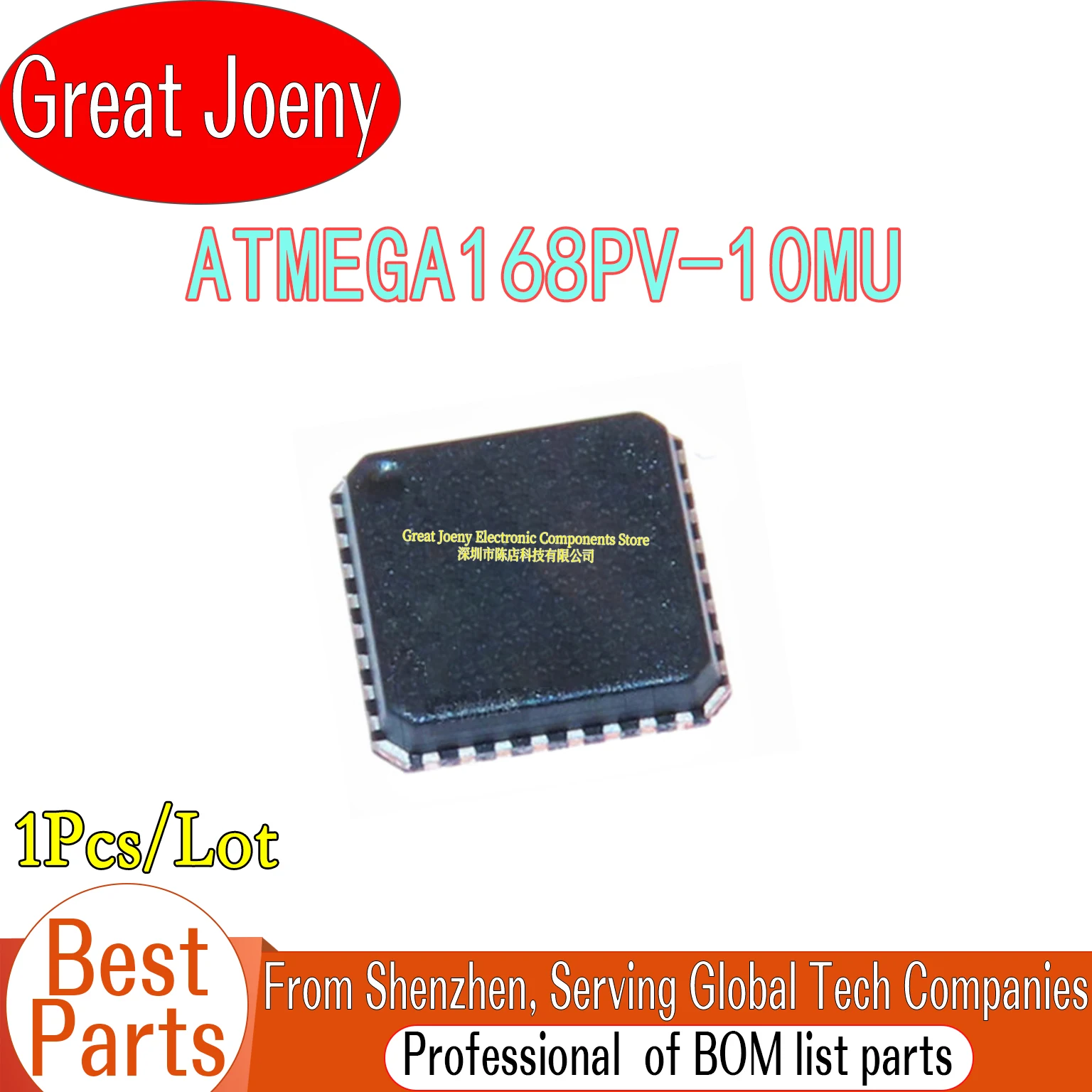 

100% New Original MEGA168PV ATMEGA168PV-10MU IC MCU Chipset VQFN-32
