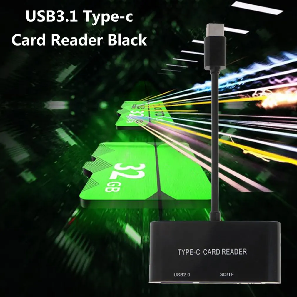 Lecteur de carte de Type C adaptateur OTG lecteur de carte Micro USB SD/TF pour Macbook Smartphone câble de transfert de données lecteur de disque U vente en gros