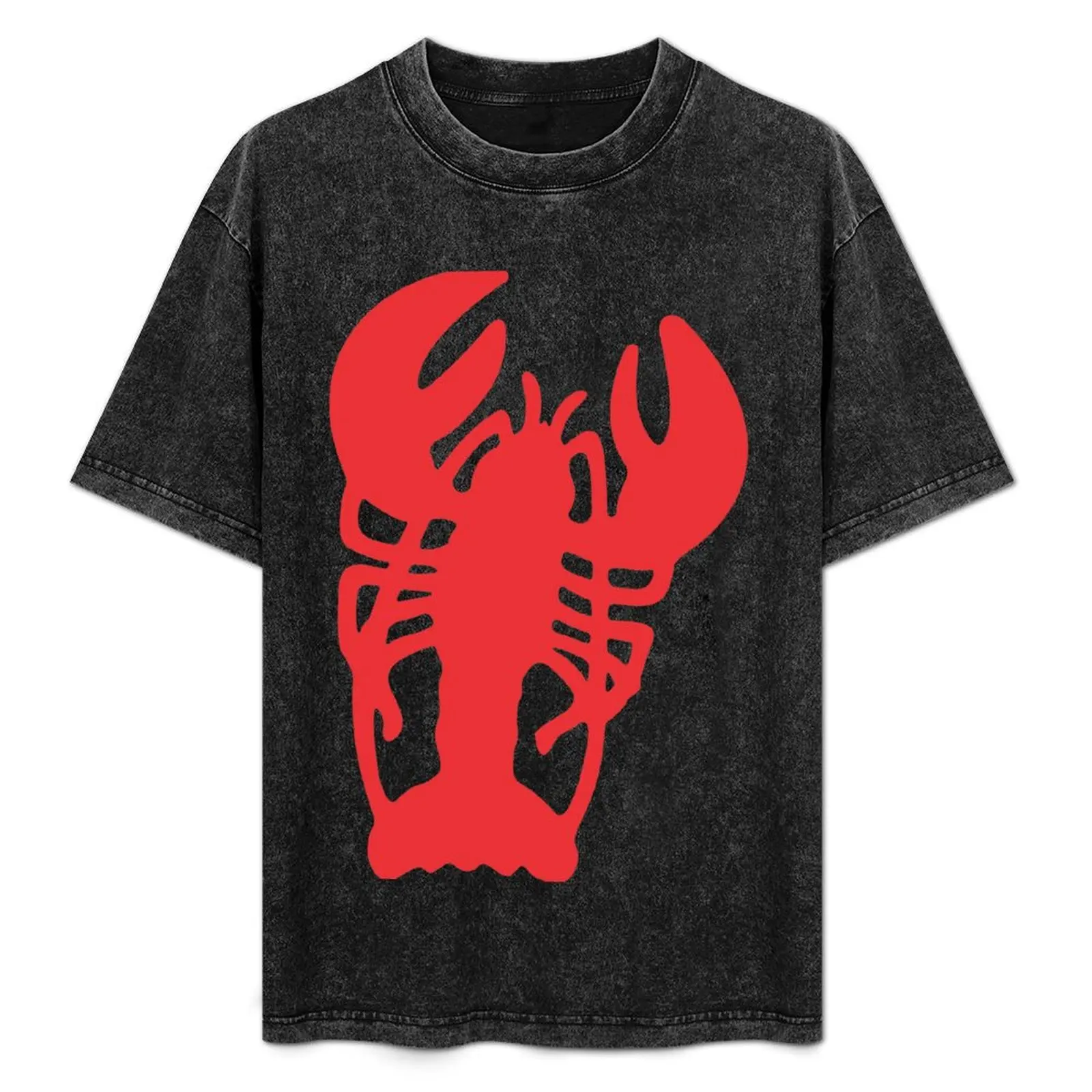 

Red Lobster T-Shirt Simple Solid Color Crew Neck Tee