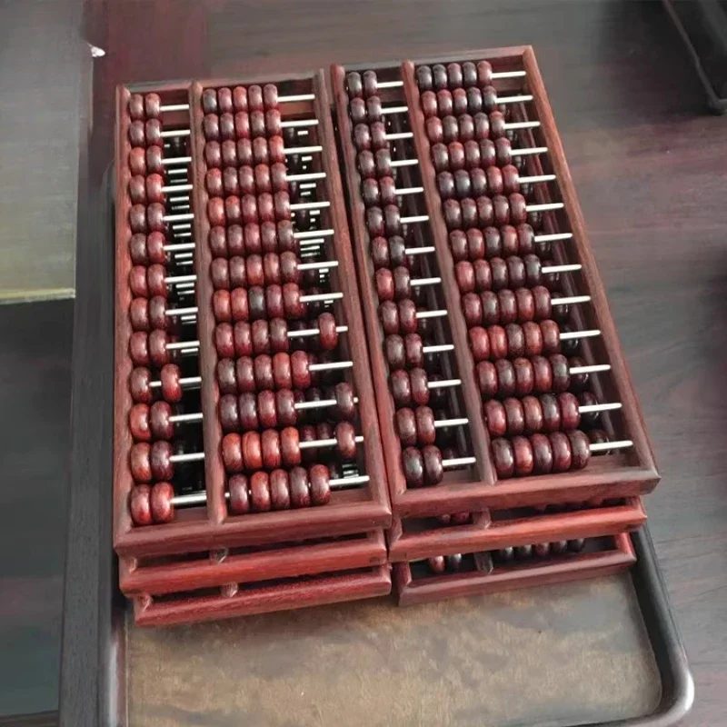 Small leaf red sandalwood abacus ornament abacus beads craft wood carving decoration