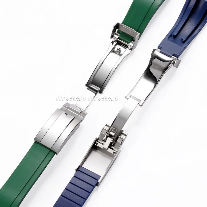 Роскошный резиновый ремешок 20 мм, силиконовый ремешок для часов Rolex, браслет с водным призраком, водонепроницаемый браслет, универсальный сменный ремешок