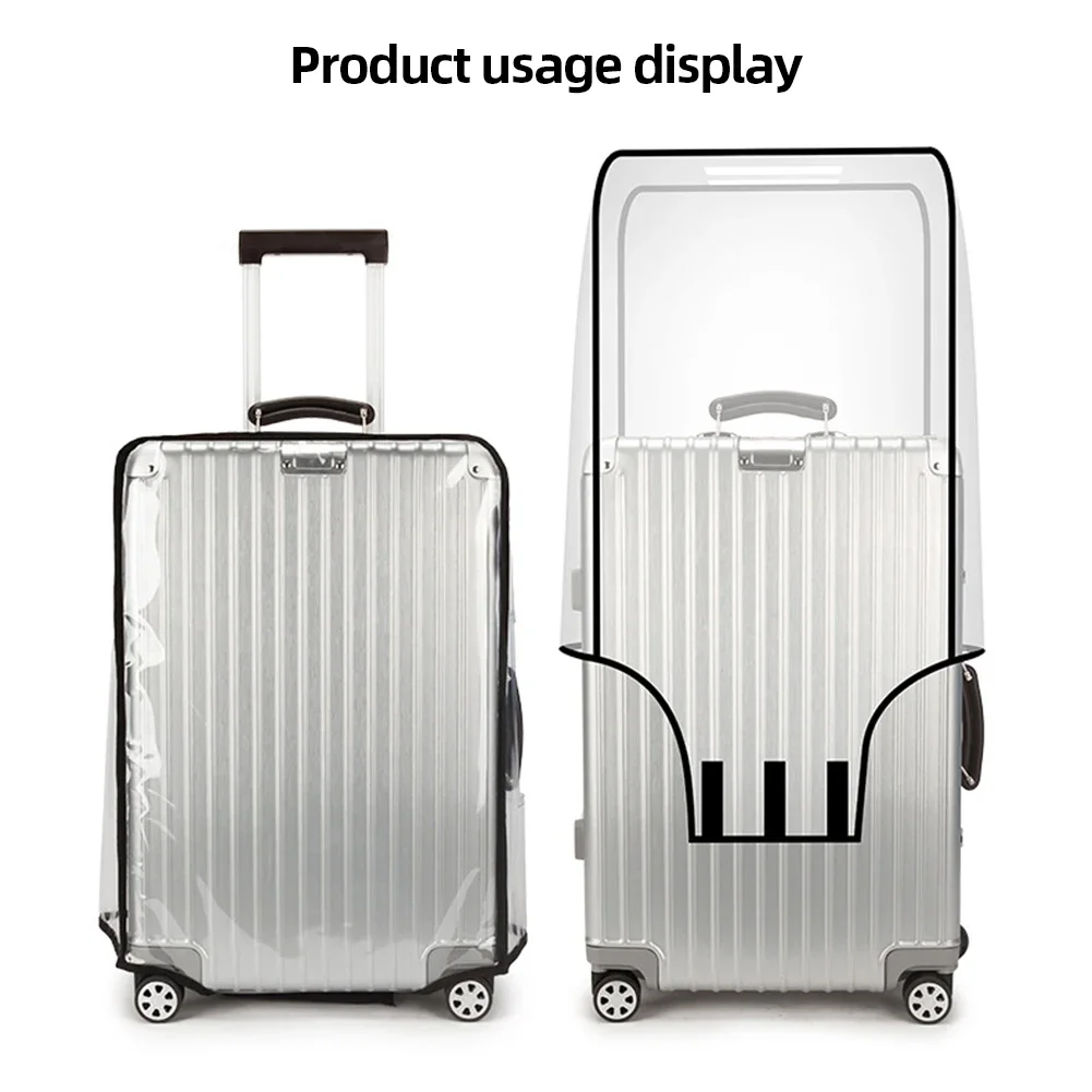 18-30inch Luggage Covers Full Transparent Protector Waterproof Thickened Suitcase Cover PVC Rolling Cover Travel Accessories