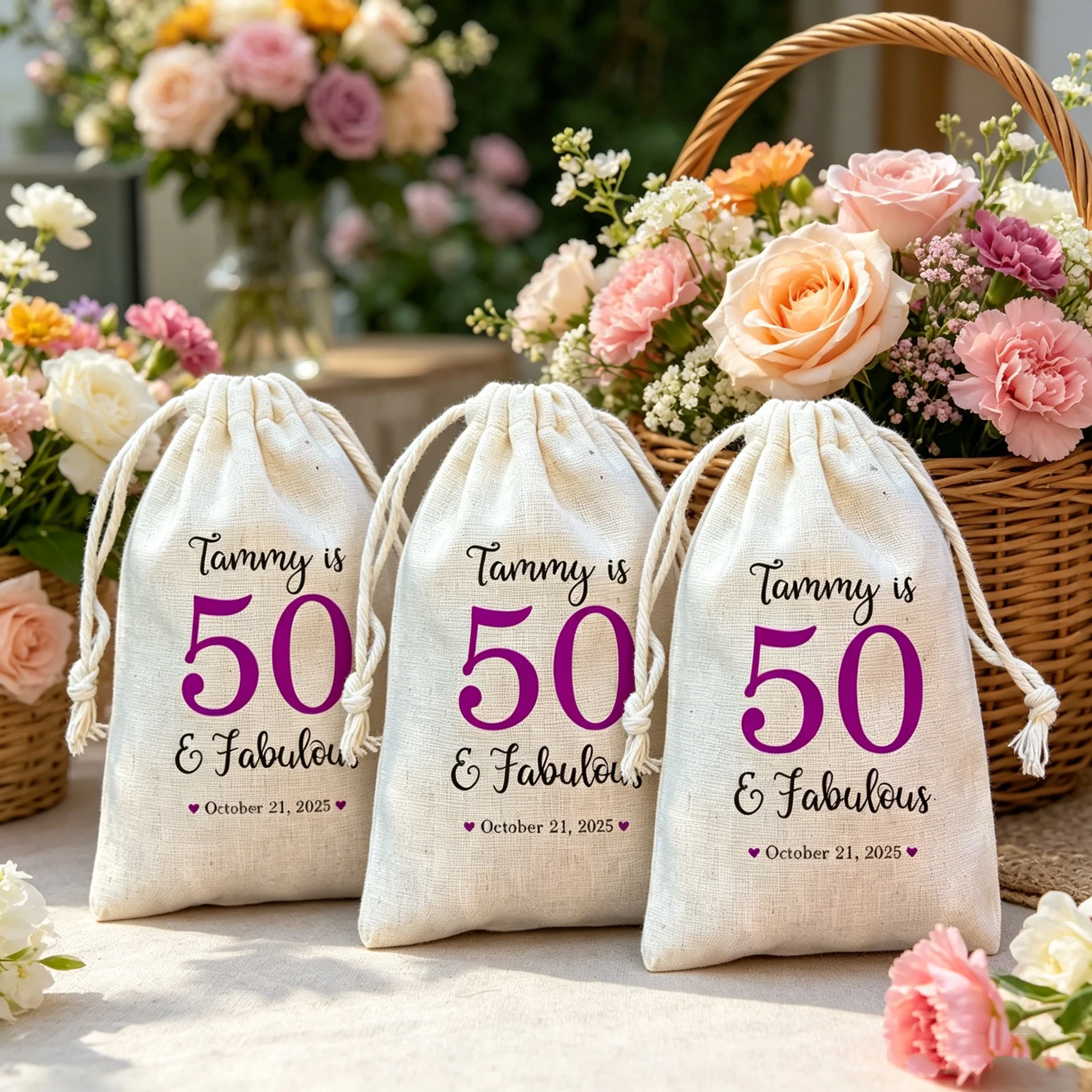 Women Bags For Eid - 20pcs Custom 50 and Fabulous Milestone