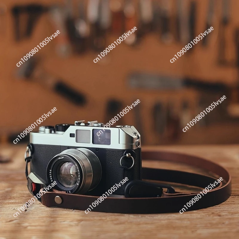Retro cowhide, camera strap quick-release buckle, wrist strap, genuine leather shoulder strap, micro-single oblique span SLR