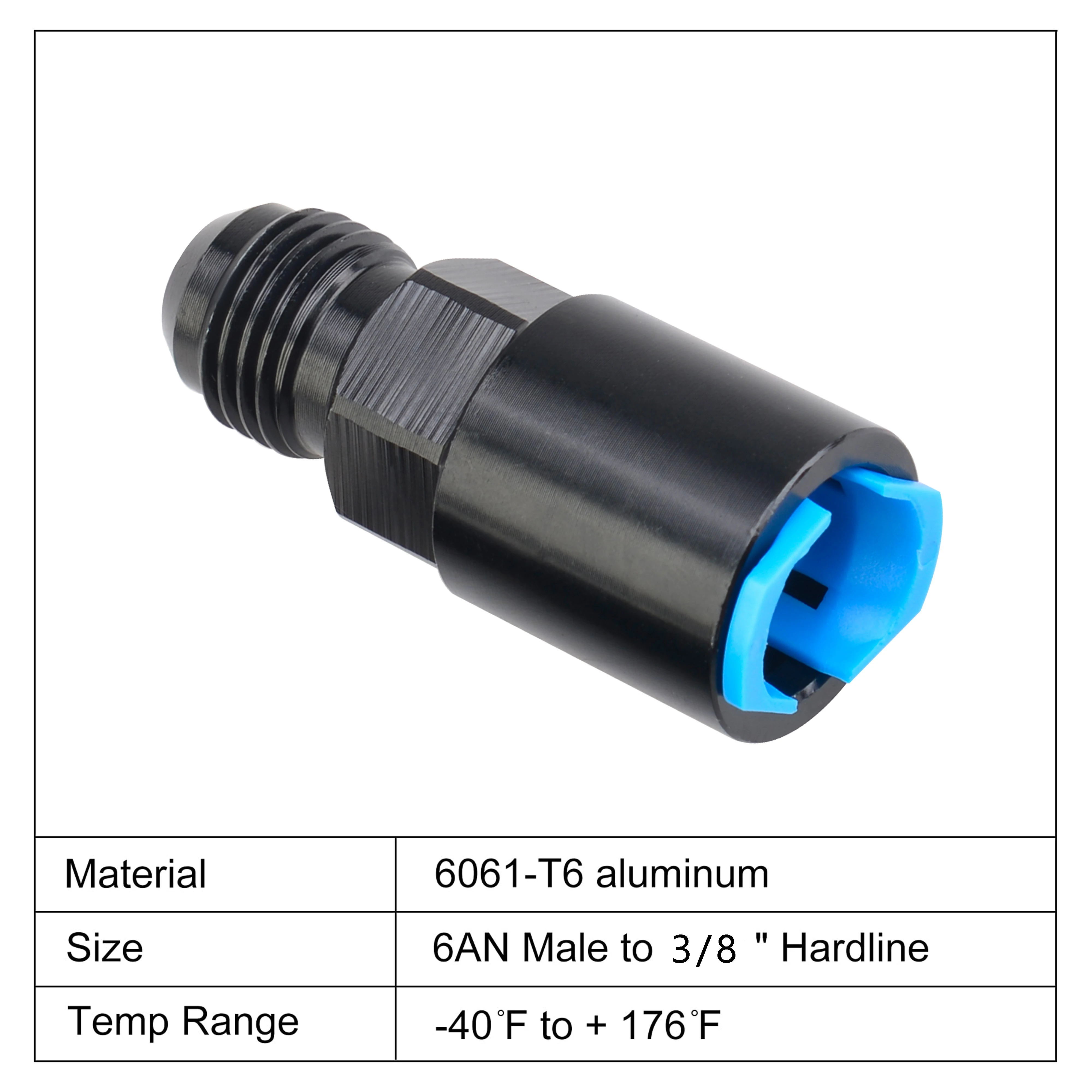 Aluminium AN6 AN8 Male to 5/16\