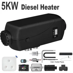 5000W Universal Car Diesel Heater 12V 24V Parking Heater Winter Warmer with LCD Display & Remote Control for Caravan SUV RV